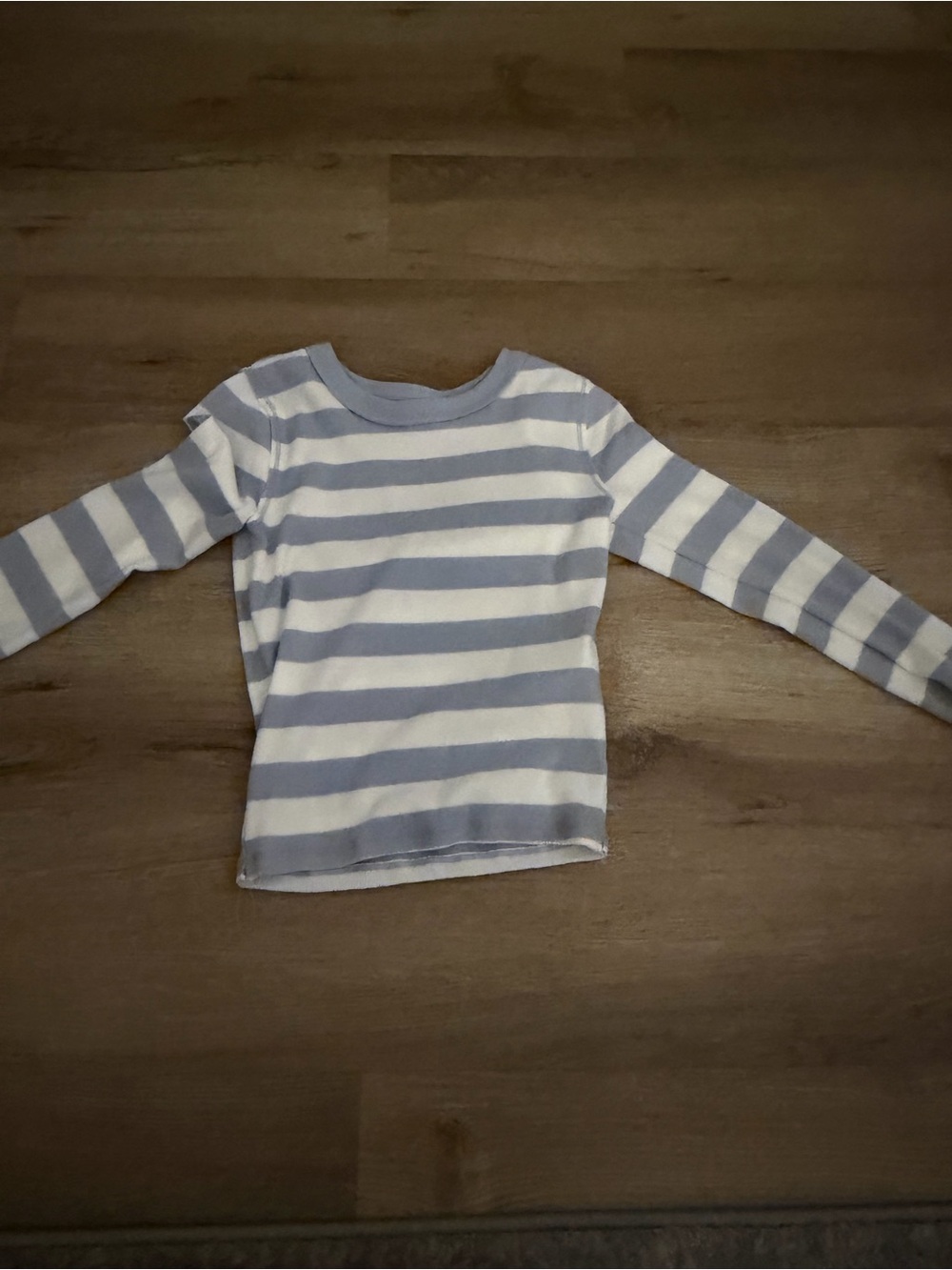 Hollister Light Blue & White Striped Long Sleeve Tee